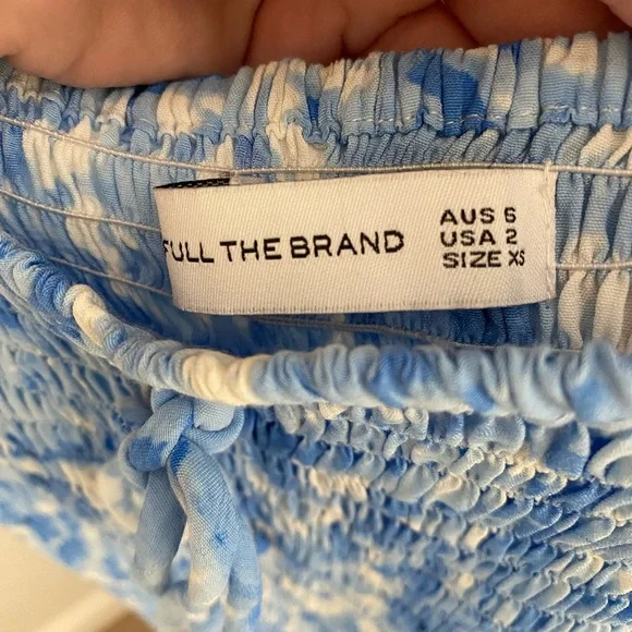 Faithfull the Brand Magnolia Mini Dress Roos Tie Dye Blue - Picture 8 of 8